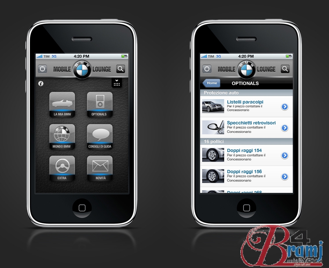 BMW_iPhone_app_Italy_layout_by_camilojones